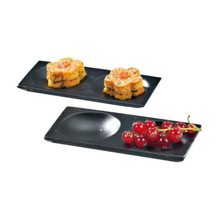 PACKNWOOD 4.7 x 2.4 In. Mini Black Bamboo Plate, 96PK 209BBGALGAL